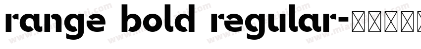 range bold regular字体转换